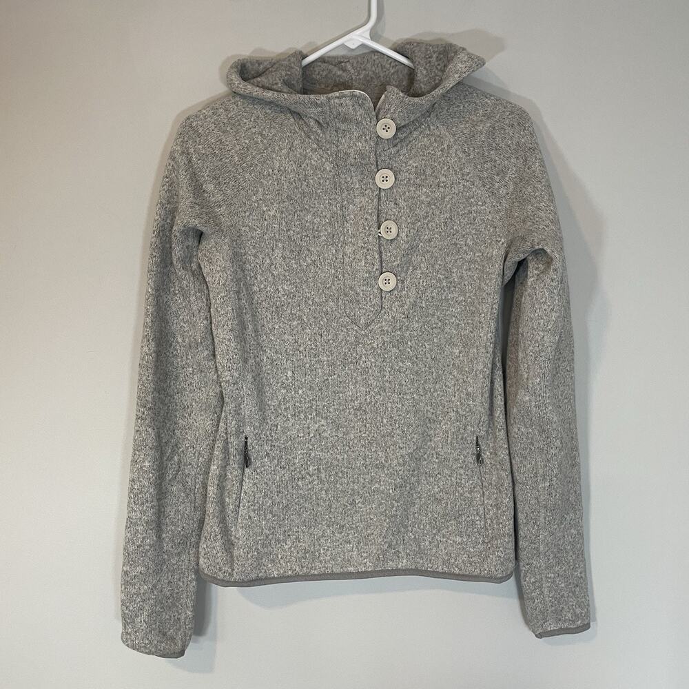 The North Face Womens Crescent Sunshine Hoodie Button Up Sweater Pullover Size S